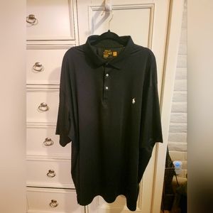 Black Men's Polo Brand Polo Shirt 4XL